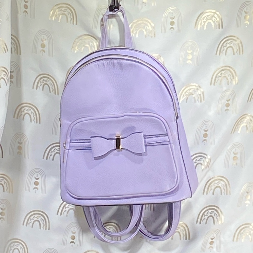 Lavender Bow Accent Backpack